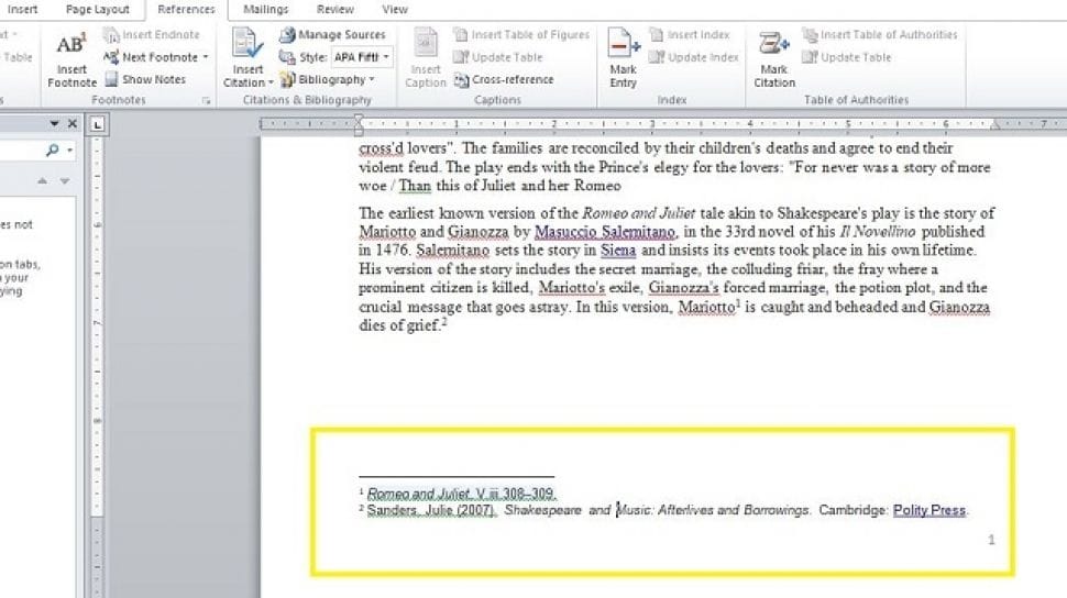 Cara Membuat Footnote di Microsoft Word
